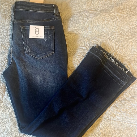 Kancan Full Size Mid Rise Y2K Slit Bootcut Jeans main image 1